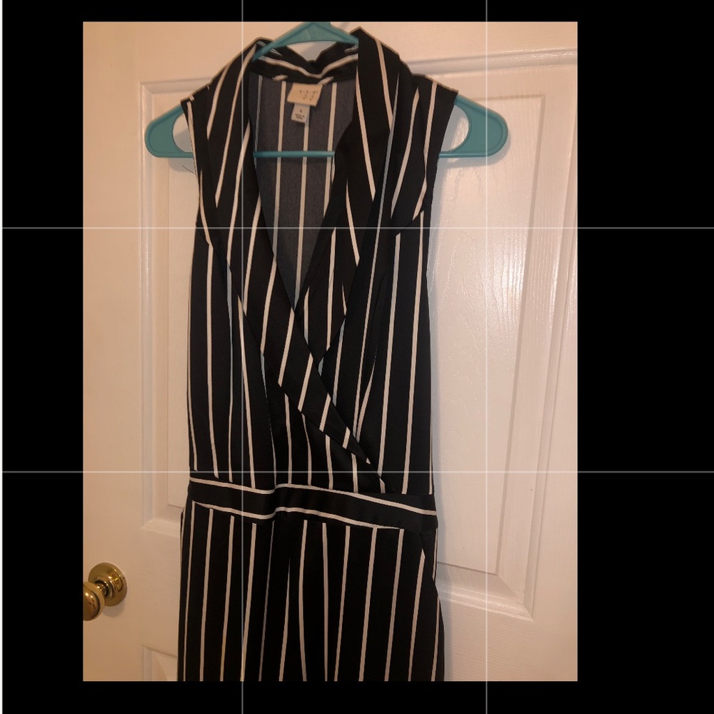 Striped wide leg jumpsuit